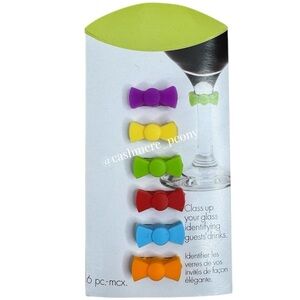 Joie Bow Tie Wine Glass Stem Charms